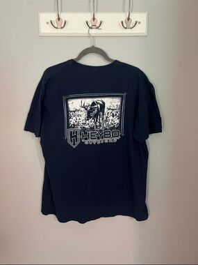 Heybo Outdoors Men's Navy Graphic Short Sleeve Tee